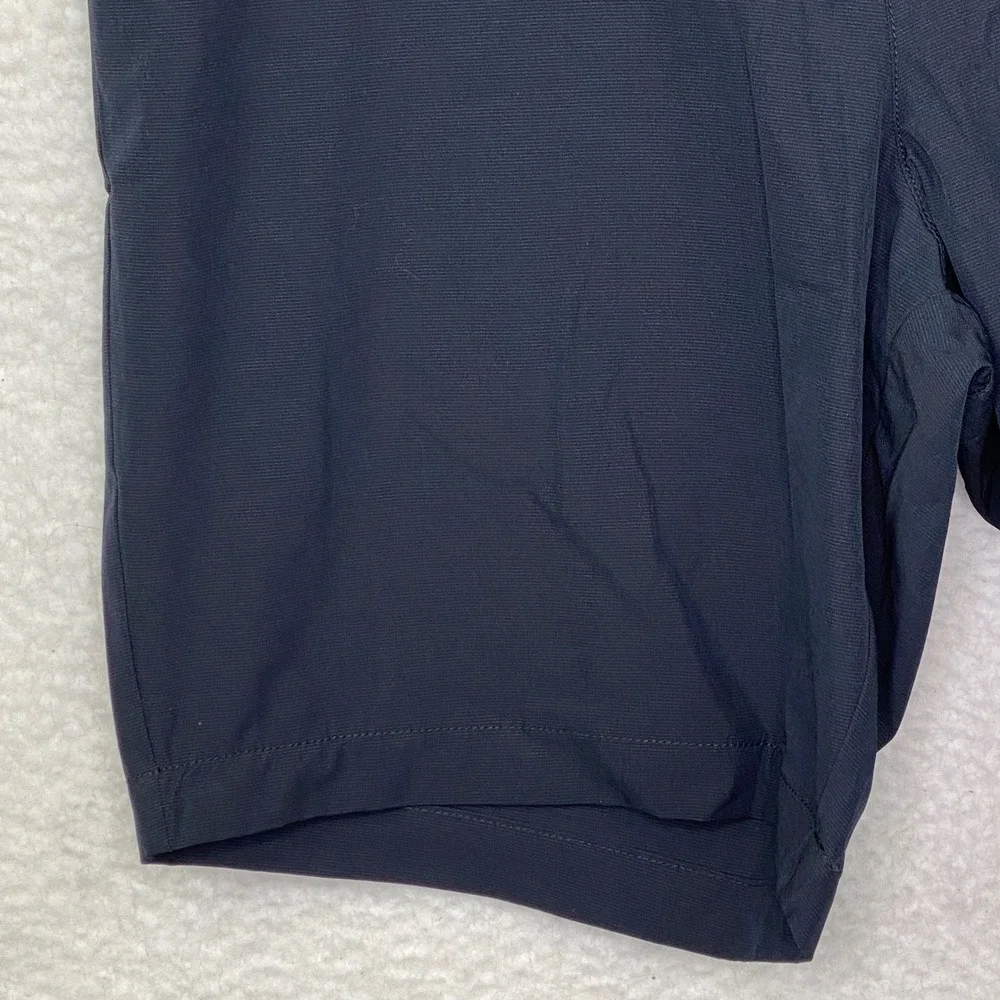 Banana Republic Mens Comfort Flat Front Shorts Navy Blue Stretch Wicking Size 38